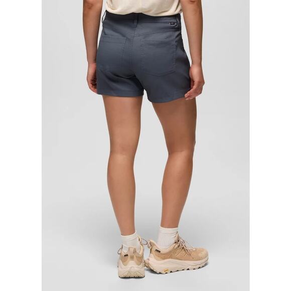 Prana Stretch Zion Halle 3" Short Women's 2 Thundercloud Standard Fit Mid Rise - Picture 2 of 12